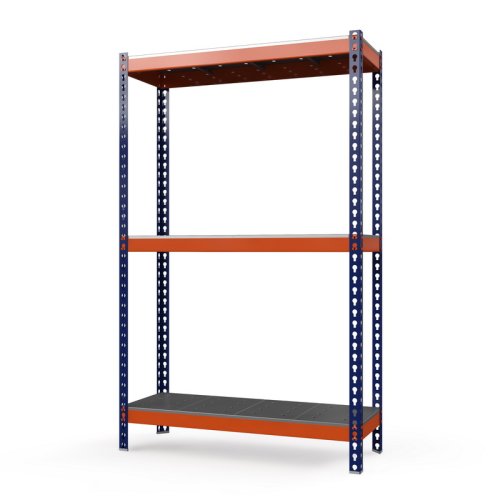 Среднегрузовой стеллаж Профи-Т 2000x1240x1005 мм. Ярусы: оцинк. мет. перф. усил. 3 шт. (Т-160/1 Р/З/У)