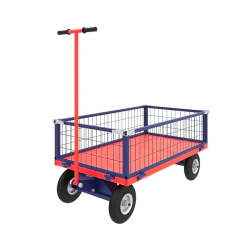 Тележка с поворотной осью ТПОБ 7 С (г/п 450 кг, 1400x800 мм, колеса литые 250 мм)