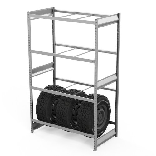 Стеллаж грузовой СГ Ультра (3000х1200х1000) 4 яруса, без настила, для шин, дисков, колес (СГУ 30120104бн)