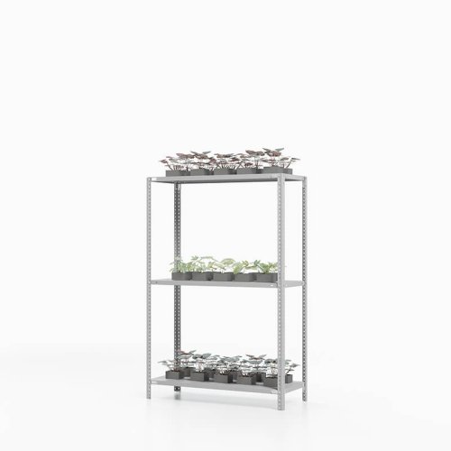 Стеллаж металлический для рассады ТС Лайт, 500х700х300 мм. Полки: 3 шт. металл перф. (ТС 05070331)