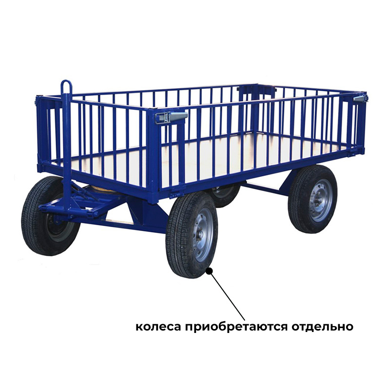 Большегрузная тележка БТ-КБ (г/п 3 т, 2000x1250 мм, каркасные борты 420 мм)