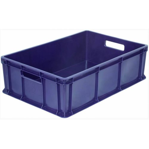 Пластиковый контейнер для хранения универсальный сплошной, 600х400х180 (Синий)