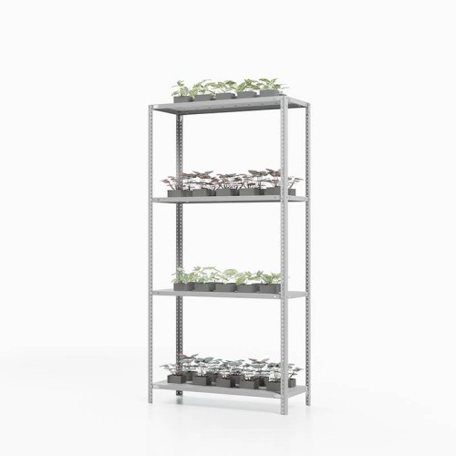 Стеллаж металлический для рассады ТС Лайт, 500х700х300 мм. Полки: 4 шт. металл перф. (ТС 05070341)