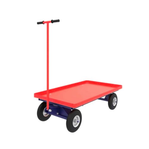 Тележка платформенная с поворотной осью ТПО 2 (г/п 450 кг, 900x600 мм, колеса литые 250 мм)
