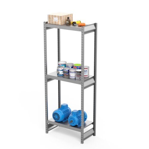 Полочный стеллаж СГ Ультра (2000х1200х600 мм) 3 яруса, цинк (СГУ 2012063)