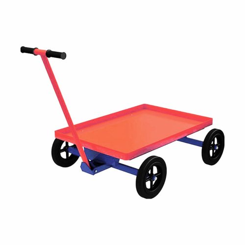Тележка платформенная с поворотной осью ТПО 2 (г/п 600 кг, 900x600 мм, колеса литые чугунный обод 250 мм)