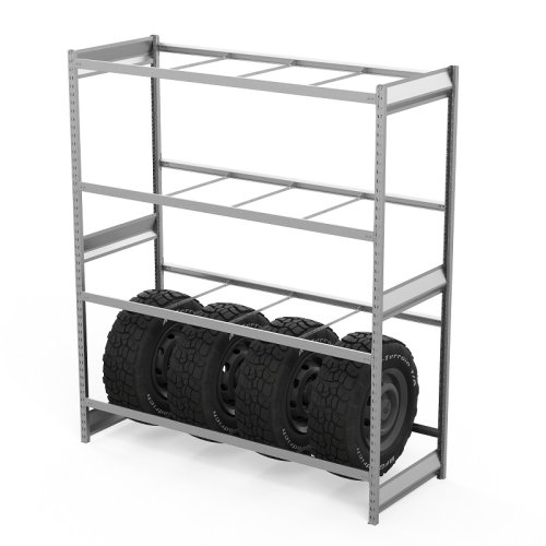 Стеллаж грузовой СГ Ультра (2500х1800х800) 4 яруса, без настила, дли шин, дисков, колес (СГУ 2518084бн)
