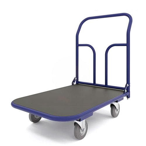 Тележка платформенная с резиновым покрытием ТПР 4 (600x1200 мм, колеса серая резина 125 мм)