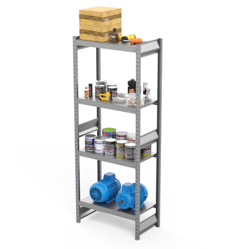 Стеллаж грузовой СГ Ультра (2000х1200х500 мм) 4 яруса, цинк (СГУ 2012054)