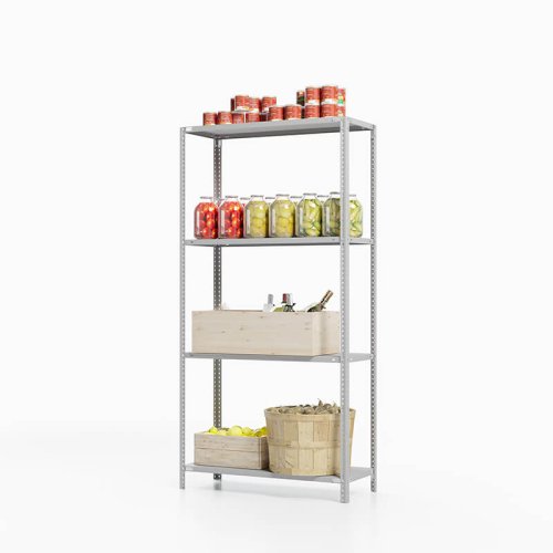 Стеллаж для погреба ТС Лайт, 1500x1200x400 мм. Полки: 4 шт. металл (ТС 15120440)