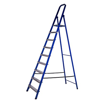 Стремянка стальная с алюминиевыми ступенями CS09 (9 ступеней)