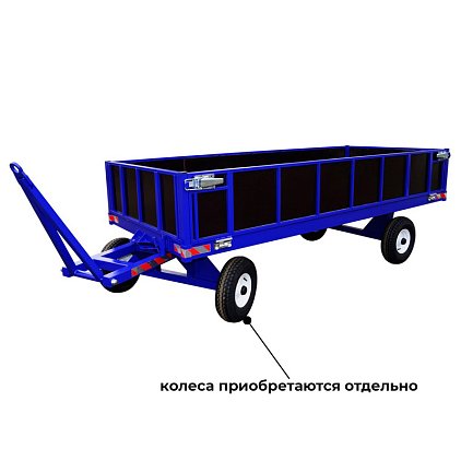 Большегрузная тележка БТ-ЦБ (г/п 3 т, 2000x1250 мм, фанерные борты 420 мм)
