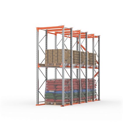 Стеллаж набивной паллетный 4000х5000х1000 (85.1.5). Ярусы: пол+1