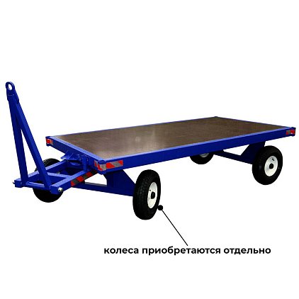 Большегрузная тележка БТ-Н (г/п 3 т, 2500x1250 мм, фанерный настил, без бортов)