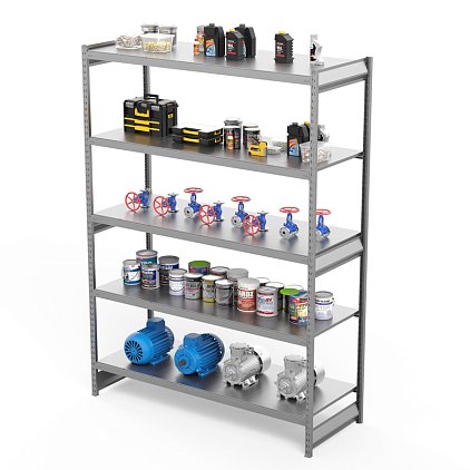 Стеллаж грузовой СГ Ультра (3000х1800х1000 мм) 5 ярусов, цинк (СГУ 3018105)